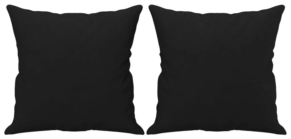 Sofá 2 lugares c/ almofadas 140 cm microfibra preto