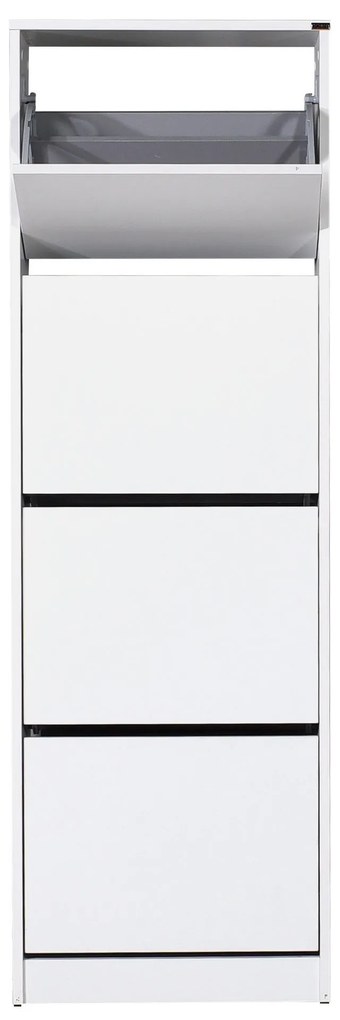 Sapateira "Elegance" com 4 Divisórias - 51 x 157 x 26 cm - Branco - De