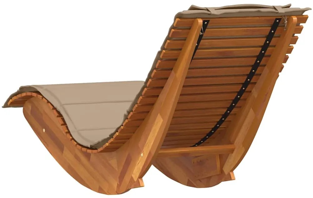 Espreguiçadeiras de Balanço com Almofadas 2 pcs Madeira Sólida de Acác