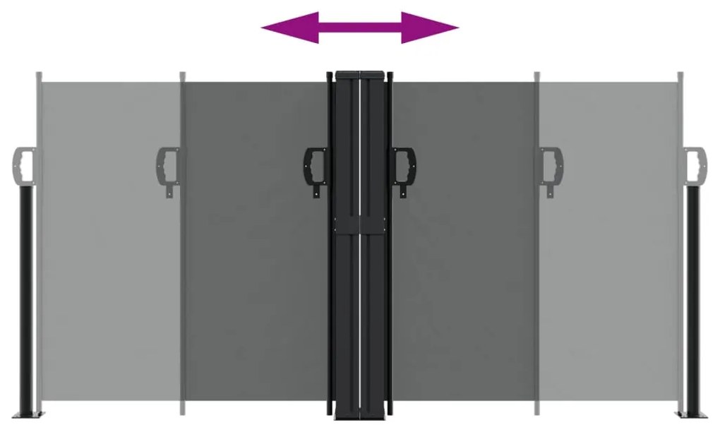 Toldo lateral retrátil 120x600 cm antracite