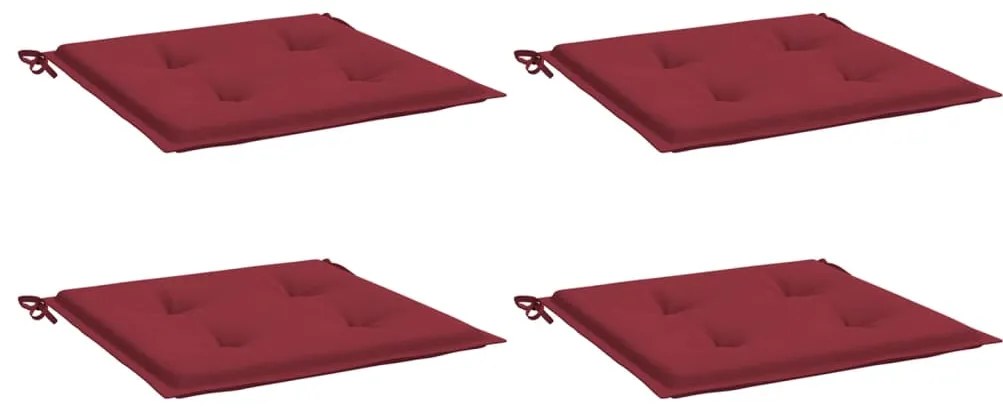 Almofadões p/ cadeiras jardim 4pcs tecido oxford vermelho tinto