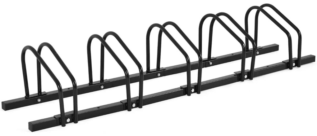 Suporte de Bicicleta para 5 Bicicletas para Casa Jardim Garagem Parque 150 x 32,5 x 26 cm Preto