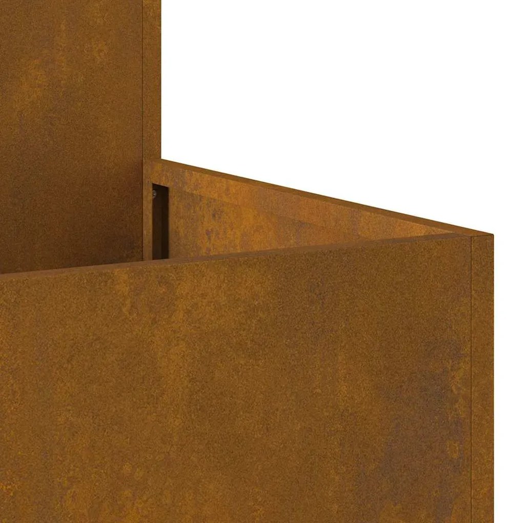 Jardineira vidaXL 100x100x48 cm em Aço Resistente à Corrosão