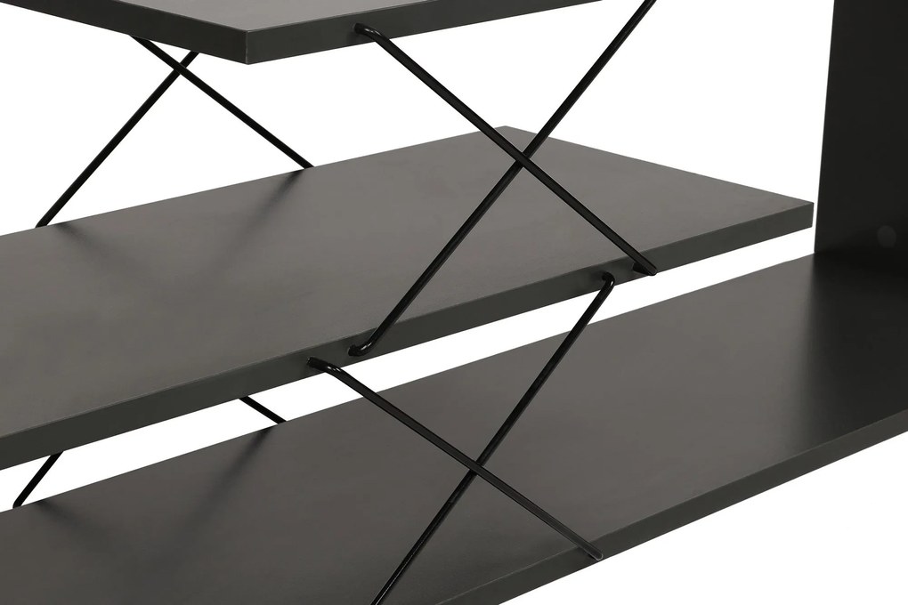 TV Stand Zigzag – Antracite – 120x40x30 cm