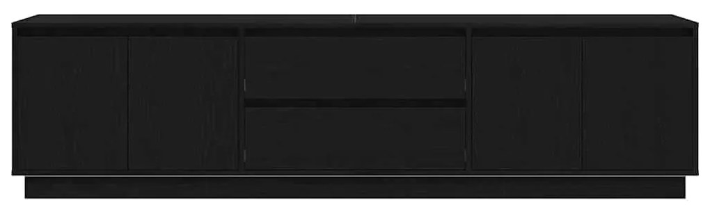 Móvel de TV com luzes LED 193,5x41x50 cm carvalho preto