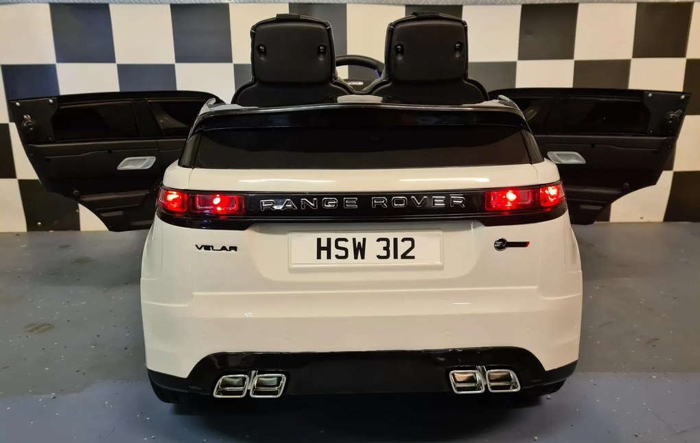 Carro Infantil Mercedes Range Rover Velar 12V, Pneus	Borracha, Assento de couro Branco