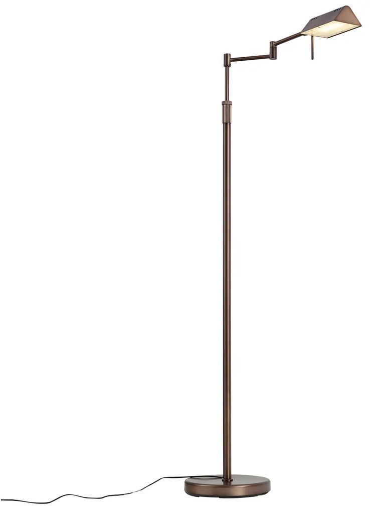 Candeeiro de pé de design bronze escuro incluindo LED com dimmer de toque - Notia Moderno