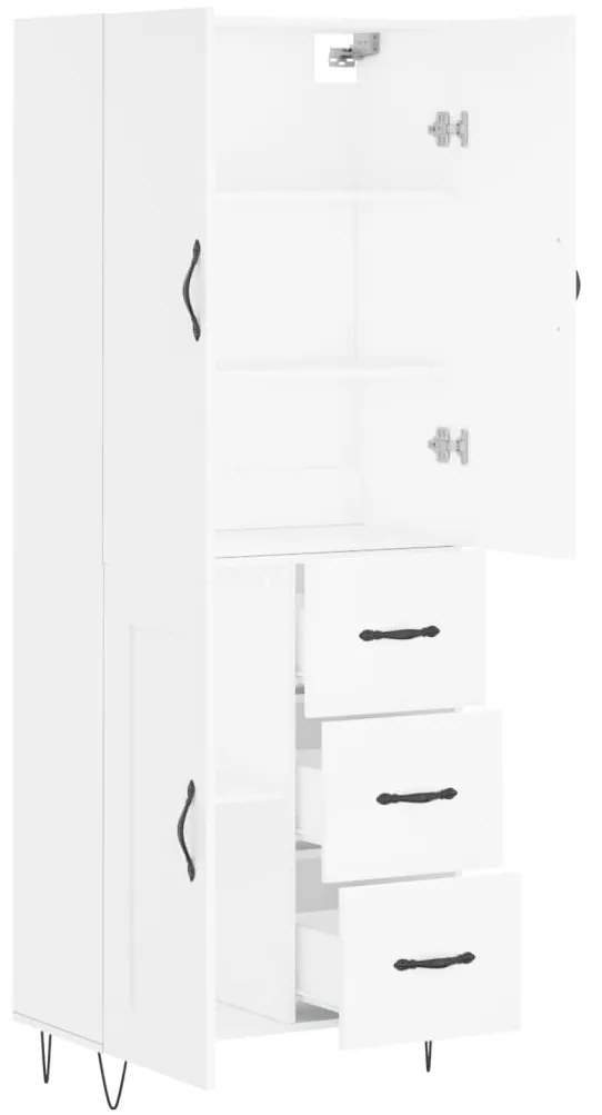Armário alto 69,5x34x180 cm derivados de madeira branco