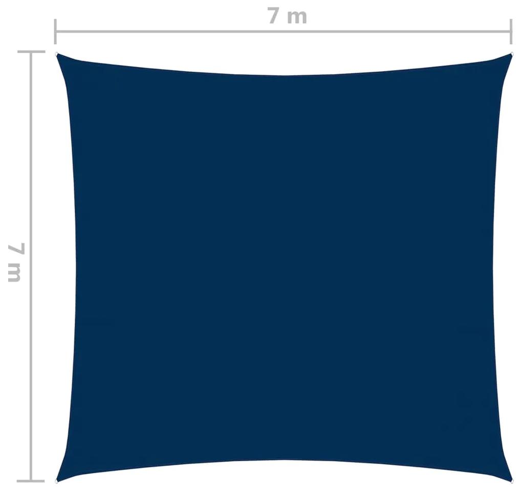 Para-sol estilo vela tecido oxford quadrado 7x7 m azul