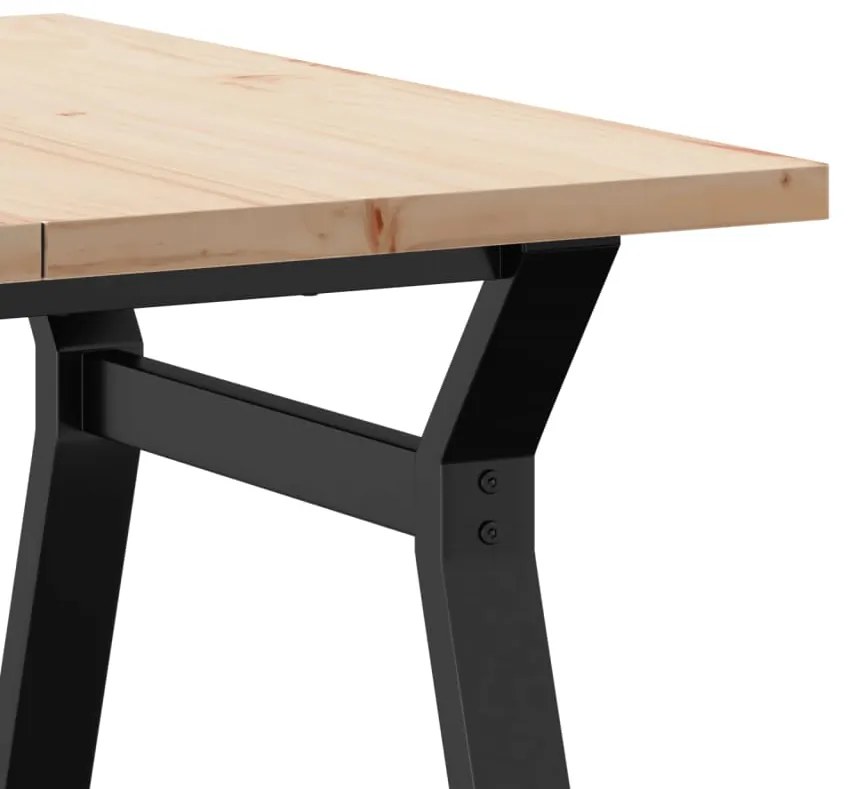 Mesa de centro estrutura em Y 80x80x45,5 cm pinho/aço