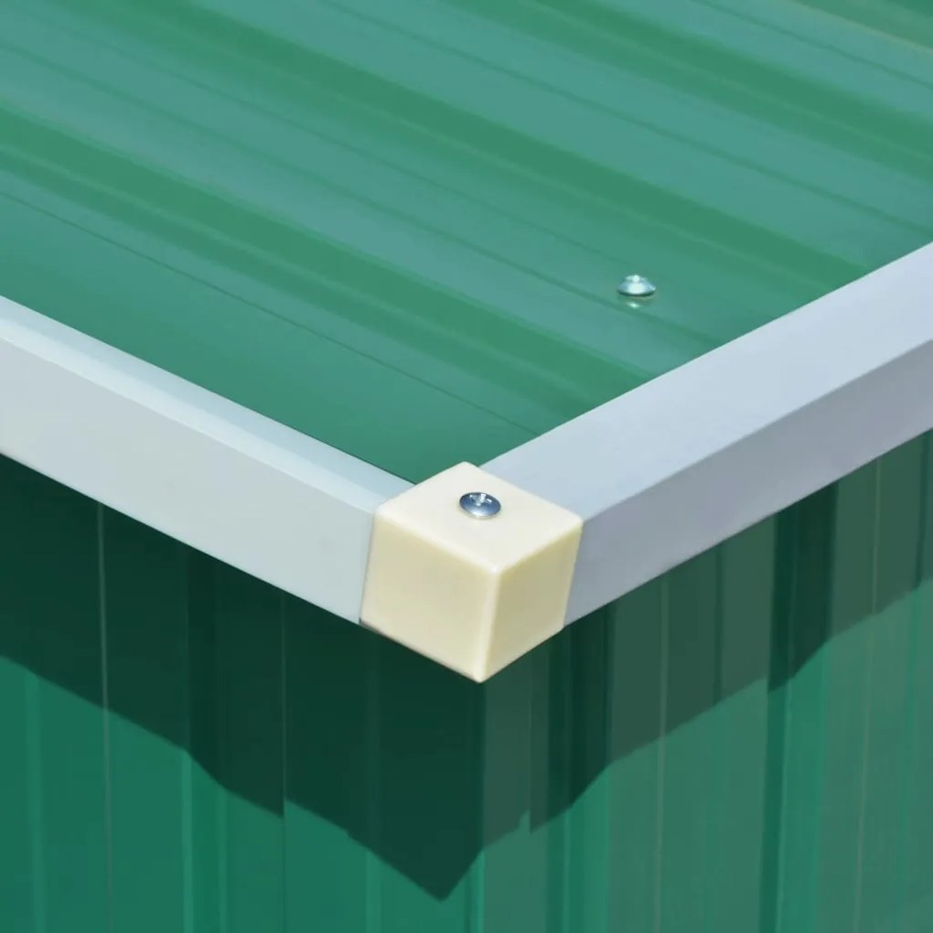 Abrigo de jardim 257x990x181 cm aço galvanizado verde
