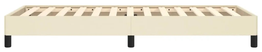 Estrutura de cama 80x200 cm couro artificial cor creme