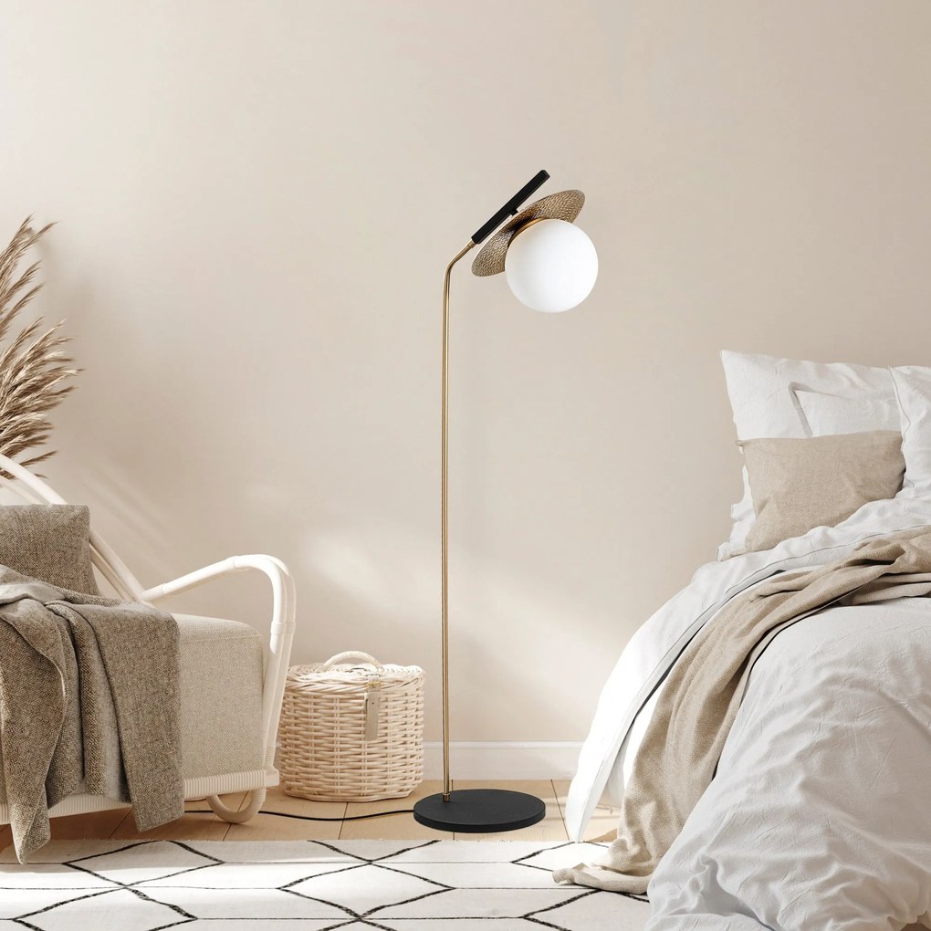 Candeeiro de Pé Anemon – Dourado – 37 x 30 x 138 cm