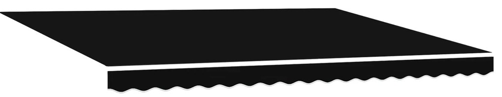 Toldo Retrátil Manual vidaXL Preto 450x350 cm