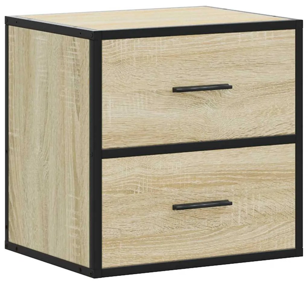 Mesas de cabeceira de parede 2 pcs 40x31x39,5cm carvalho sonoma