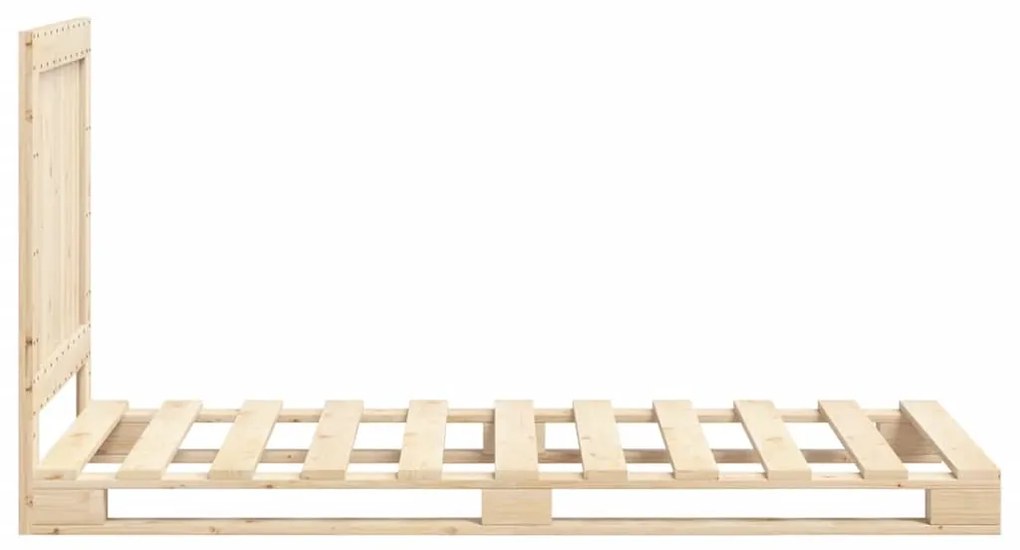 Estrutura de cama com cabeceira 90x200 cm pinho maciço