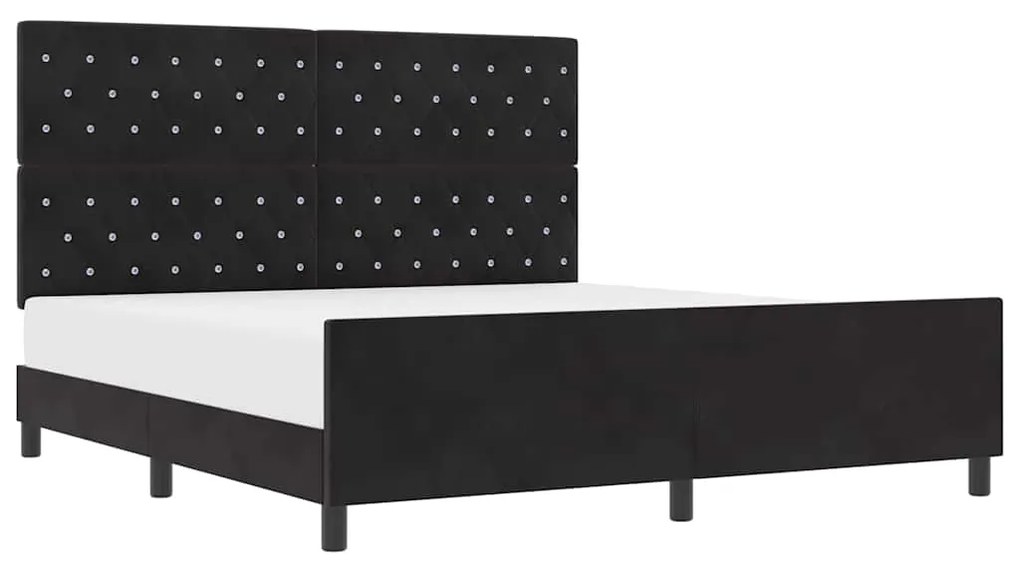 Cama vidaXL Preta 180x200 cm Veludo