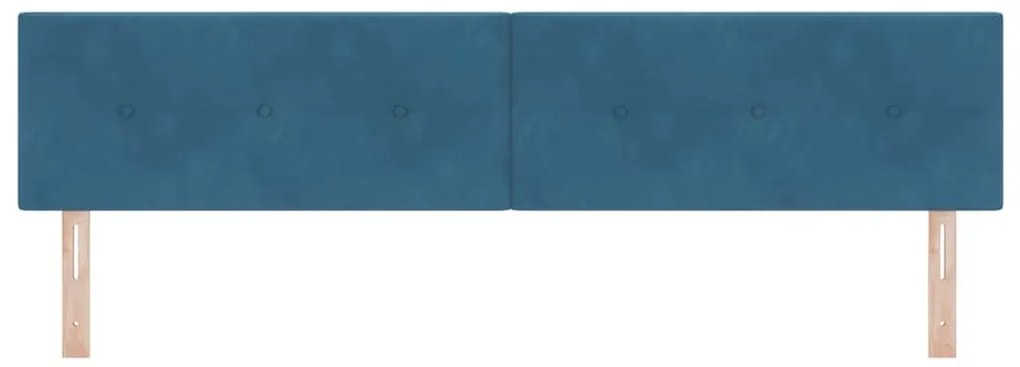 Cabeceira LED vidaXL Almofadada Azul Escuro 100 cm Veludo