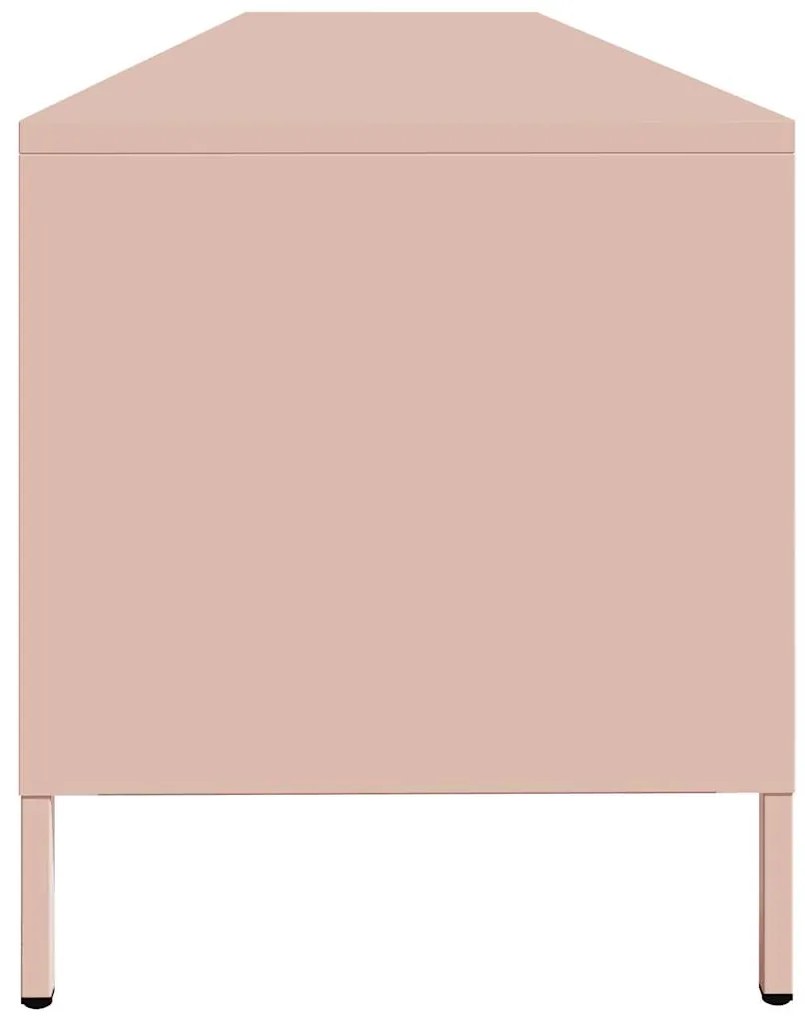 Móvel de TV 202x39x43,5 cm aço laminado a frio rosa
