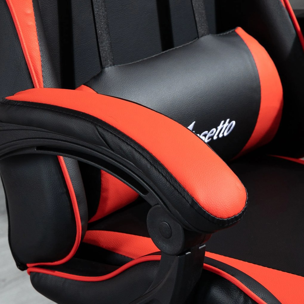 Cadeira Gaming – Modello Rosso – Preto e Vermelho – 63x67x119-127 cm