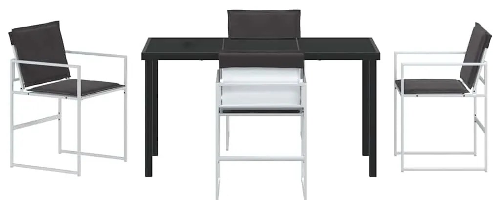 Conjunto de Jantar de Jardim de 5 Peças com Almofadas de Textileno Bra