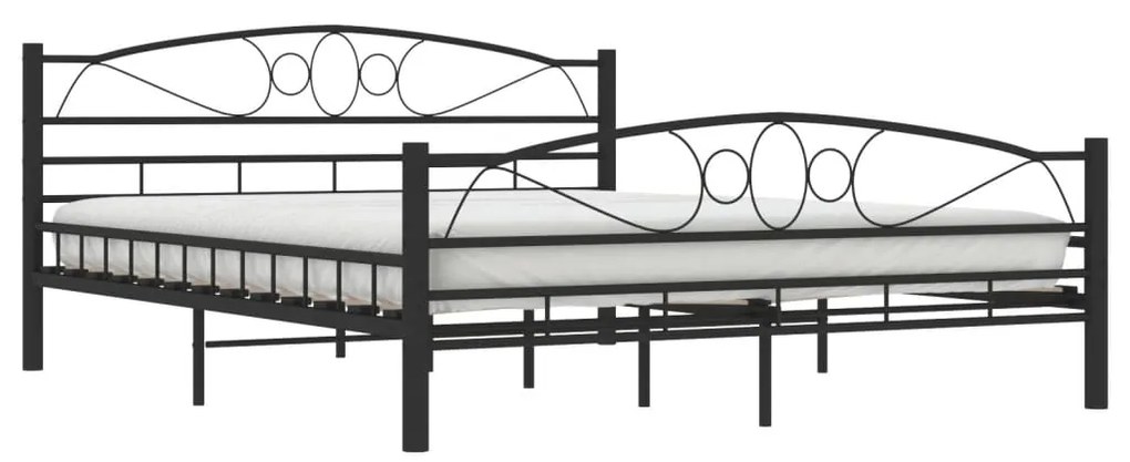 Estrutura de cama 160x200 cm aço preto