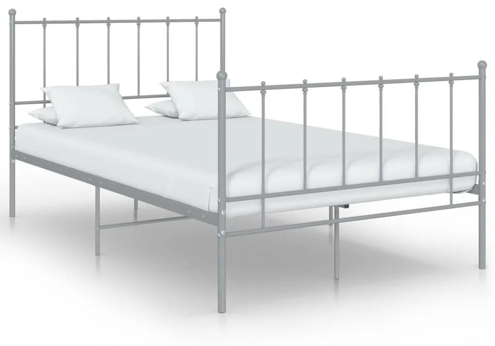 324954 vidaXL Estrutura de cama 120x200 cm metal cinzento