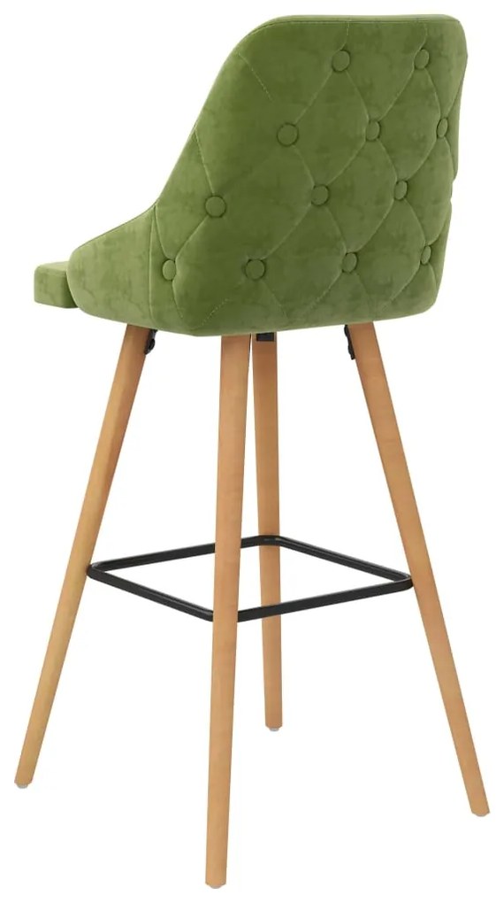 Bancos de bar 2 pcs veludo verde-claro