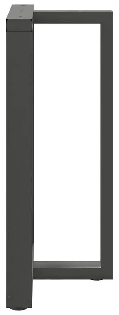 Pés para mesa de bar em forma de T, 2 peças, antracite, 60x35x(90-91)