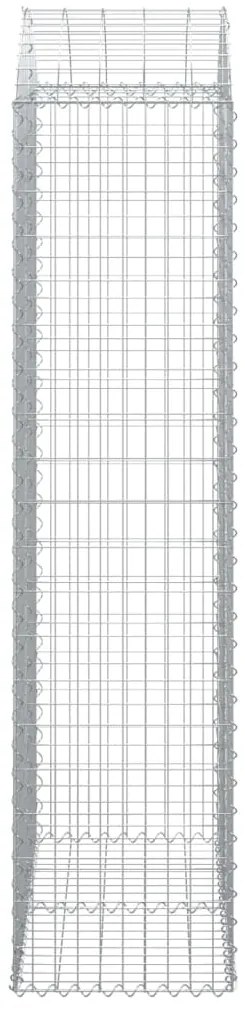 Cesto gabião arqueado 100x50x200/220 cm ferro galvanizado
