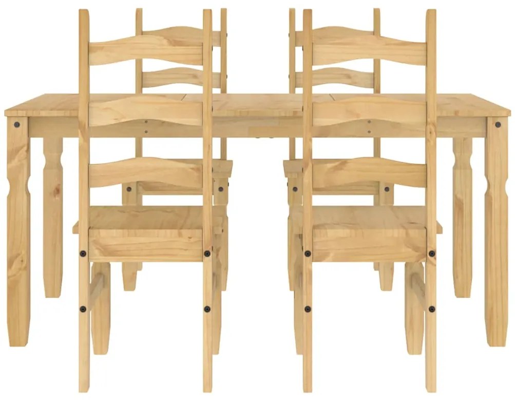 5 pcs conjunto de jantar Panama madeira pinho maciça