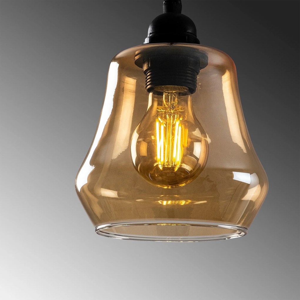 Candeeiro Chandelier Gold – Preto/Dourado – 39 x 39 cm