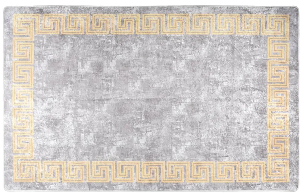 Tapete lavável antiderrapante 80x150 cm cinzento