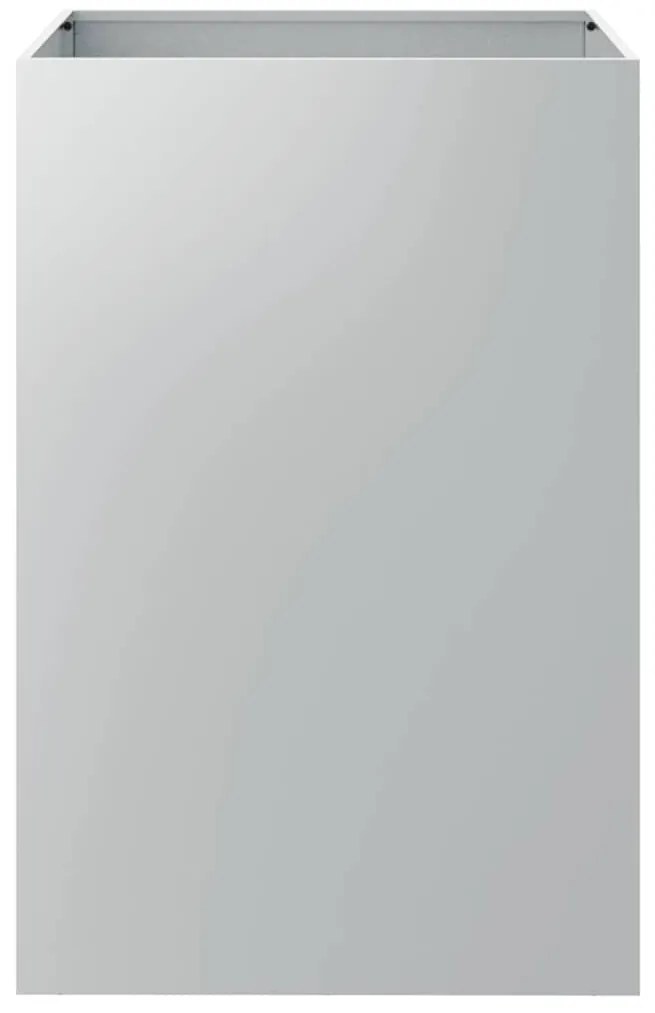 Vaso/floreira 52x48x75 cm aço galvanizado prateado