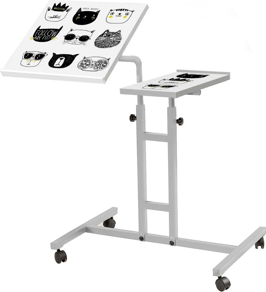 Secretária Ajustável Glen – Branco – 67 cm x 87 cm x 45,5 cm
