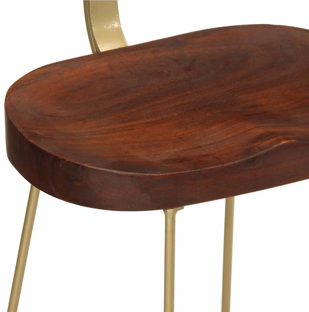 Bancos de bar 2 pcs 49x43x79 cm madeira de mangueira maciça