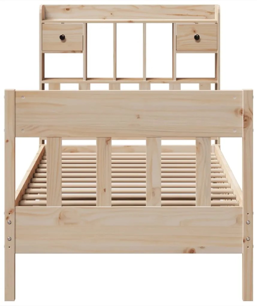 Cama sem colchão 75x190 cm madeira de pinho maciça