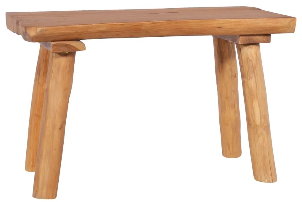 vidaXL Banco de jardim 80 cm madeira de teca maciça