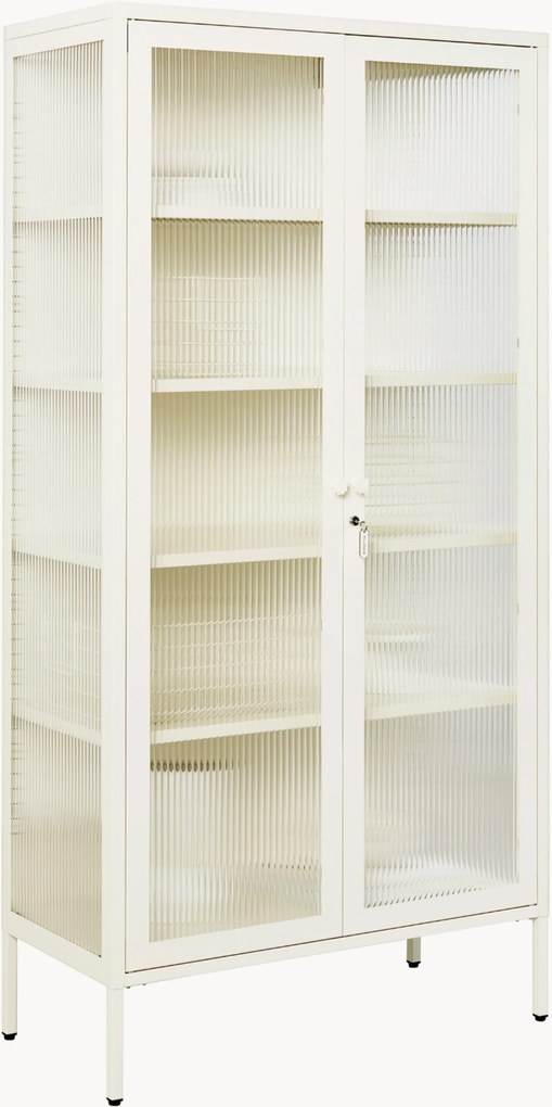 Vitrine em metal com vidro canelado The Collector