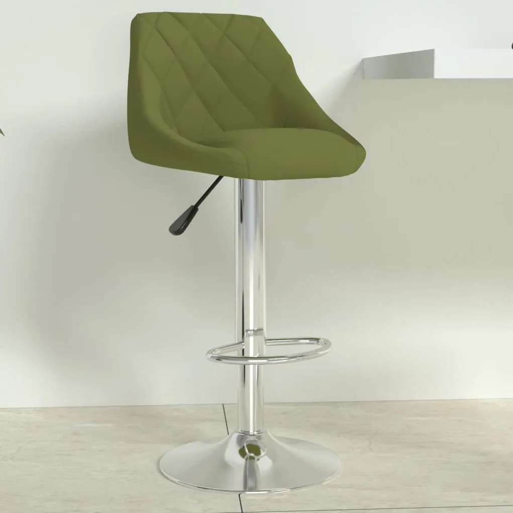 vidaXL Banco de bar veludo verde-claro