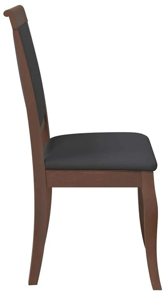 Cadeiras de jantar com almofadões 2 pcs madeira maciça castanho
