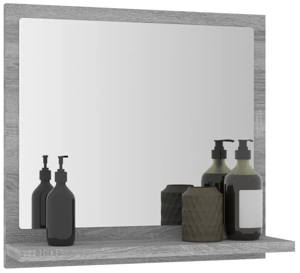 Espelho WC 40x10,5x37 cm derivados de madeira sonoma cinza