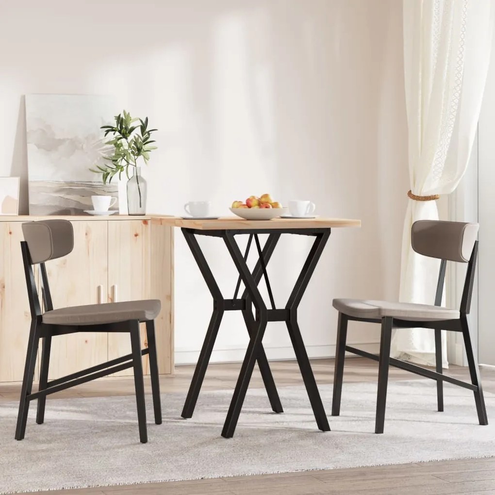 Mesa de jantar estrutura em Y 60x60x75,5 cm pinho/aço
