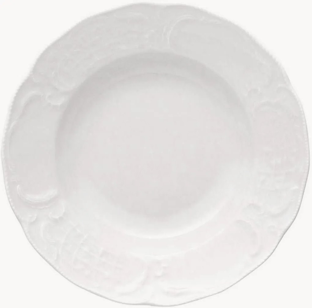 Pratos de sopa em porcelana Sanssouci White, conjunto de 6