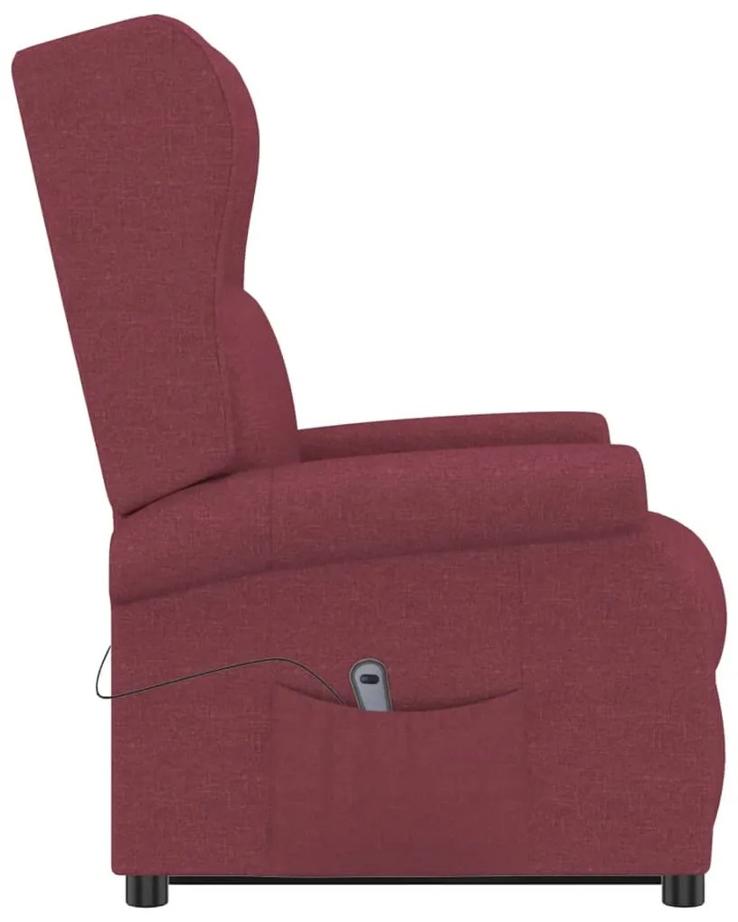 Poltrona elevatória tecido vermelho tinto