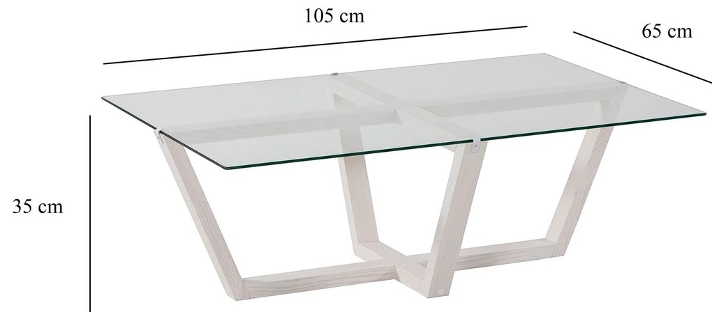 Mesa de Centro Amalfi – Branco – 105x35x65 cm