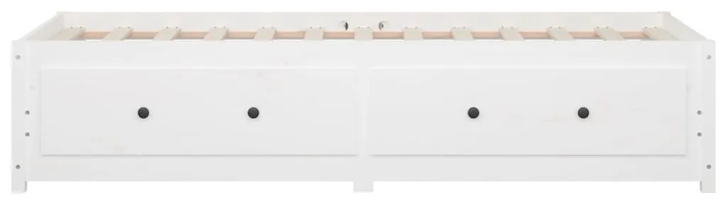 Sofá-cama sem colchão 90x200 cm madeira de pinho maciça branco
