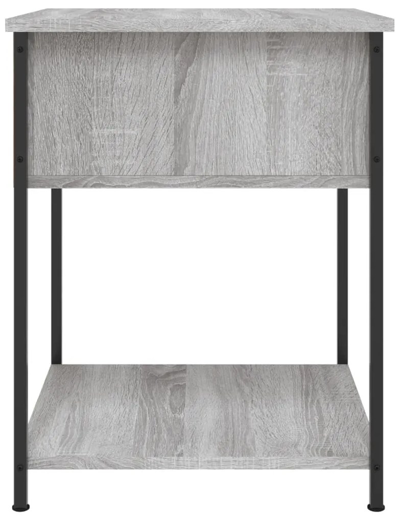 Mesa de cabeceira 44x45x58 cm derivados madeira cinzento sonoma