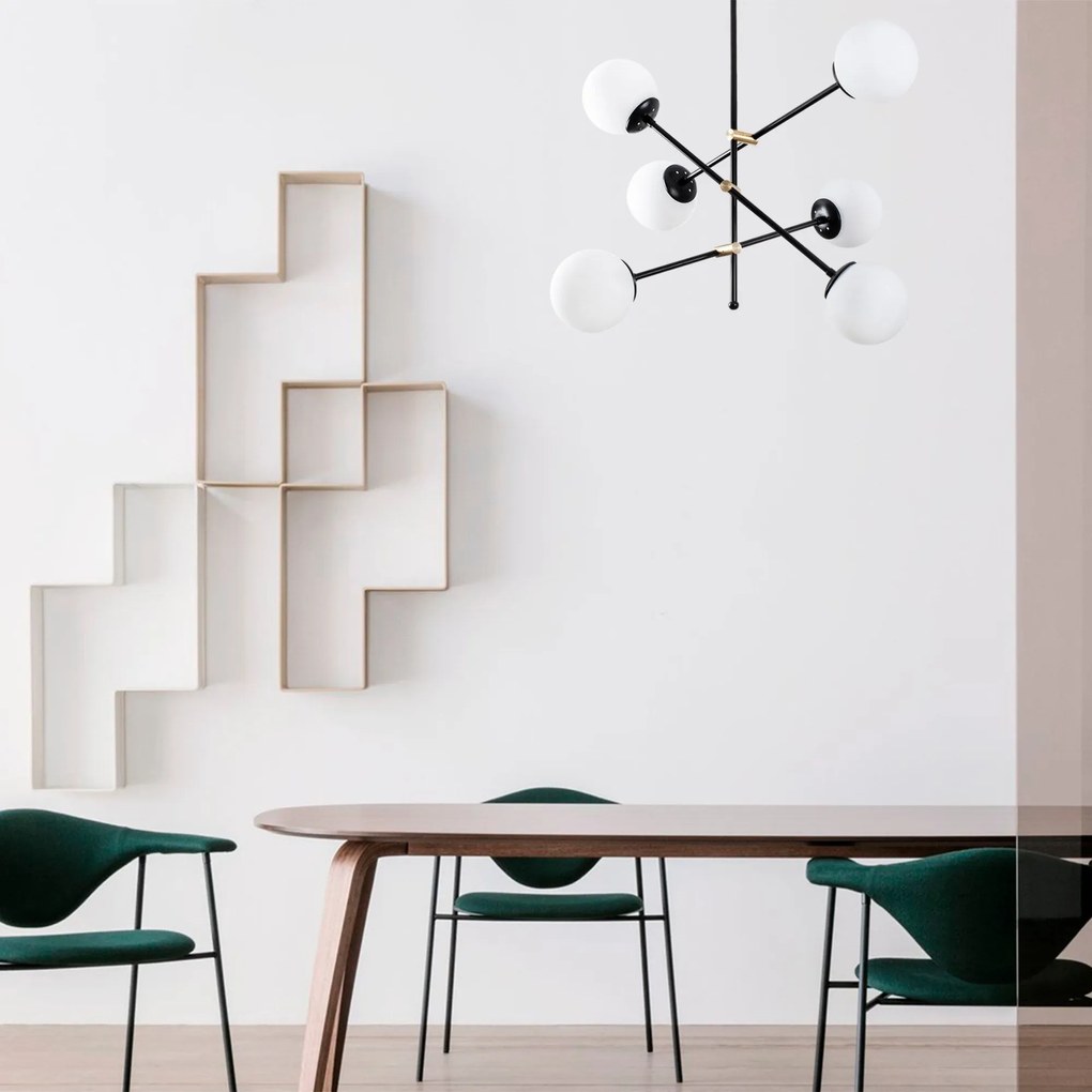 Chandelier Martı – Preto – Diâmetro 82 cm
