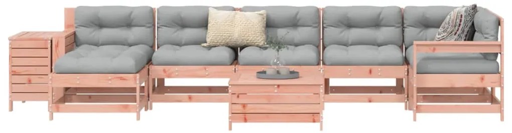 9 pcs conjunto sofás jardim madeira abeto-de-douglas